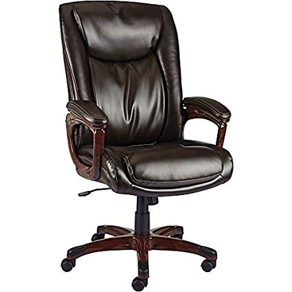 Staples Westcliffe Bonded Leather Managers Chair, Brown Brown