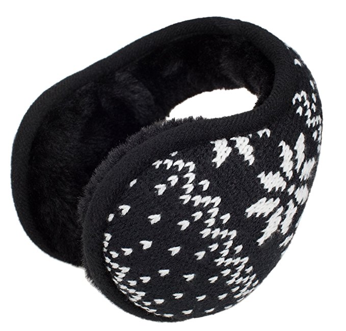 Knolee Unisex Knit Foldable EarMuffs Plus velvet Ear Muffs Winter Outdoor EarMuffs