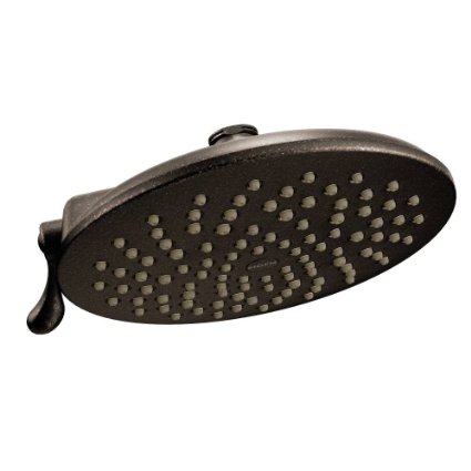 Moen S6320ORB Velocity 8" Two-Function Rainshower Showerhead with Immersion Technology at 2.5 GPM Flow Rate, Oil Rubbed Bronze