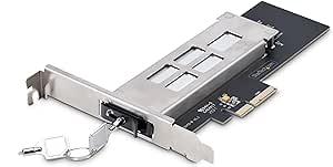 StarTech.com M.2 NVMe SSD to PCIe x4 Mobile Rack/Backplane with Removable Tray for PCI Express Expansion Slot, Tool-Less Installation, PCIe 4.0/3.0 Hot-Swap Drive Bay, Key Lock (M2-Removable-PCIE-N1)