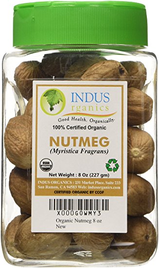 Indus Organic Nutmeg Whole Jumbo, 8 Ounce