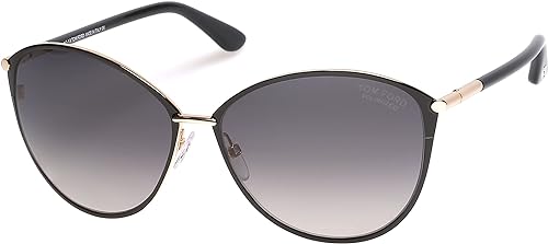 Sunglasses Tom Ford FT 0320 Penelope 28D Shiny Rose Gold, Black Coating/Smoke