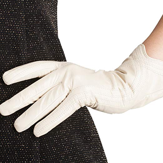 Nappaglo Nappa Leather Gloves Warm Handmade Curve Lambskin for Women
