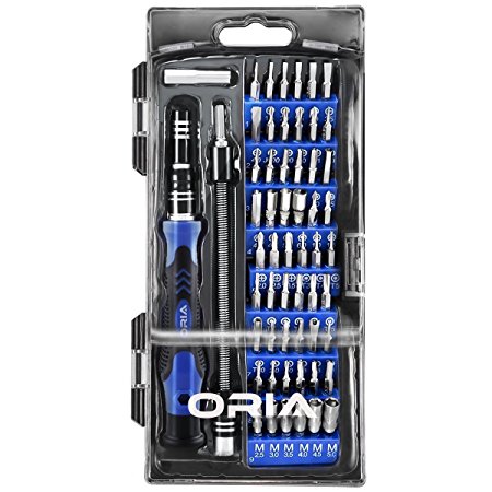 Oria 58-in-1 Precision Screwdriver Set with 54 Magnetic Bits for all Electronics Devices