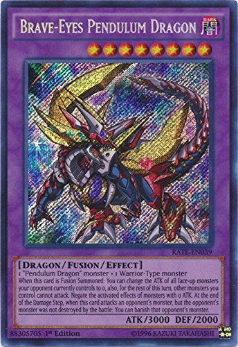 Brave-Eyes Pendulum Dragon - RATE-EN039 - Secret Rare - 1st Edition - Raging Tempest