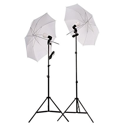 CowboyStudio 2 Photography Studio Continuous Lighting Kit with Two 45w 5000k Day-Light Fluorescent Photo Light Bulbs