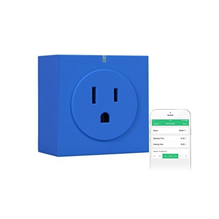 Zettaguard Wi-Fi Smart Socket Outlet US Plug with Energy Meter, Turn ON/OFF Electronics from Anywhere (HomeMate-S31) (Blue)