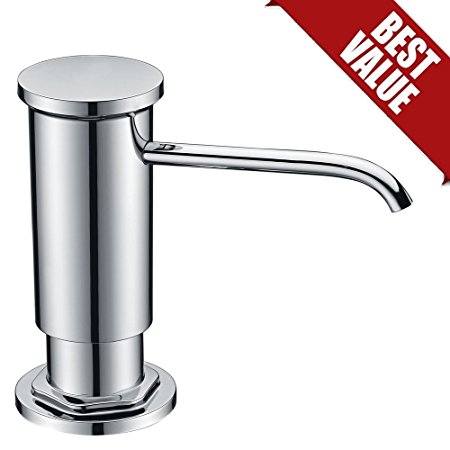 Refin Chrome Sink Soap Dispenser with Lead Free ABS Pump, PP Bottle and Brass Sprayer