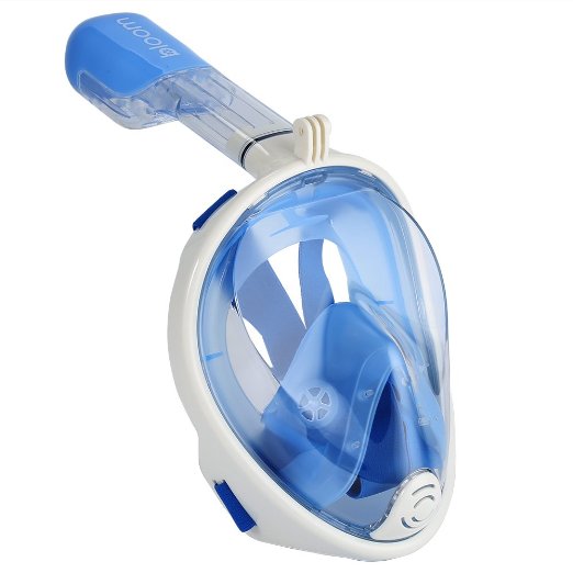 Snorkel Mask 180° Seaview-Full Face Free Breathing Design with Anti-fog and Anti-leak Technology