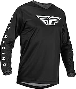 Fly Racing 2023 Adult F-16 Jersey (Black/White, X-Large)