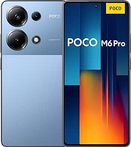 Xiaomi Poco M6 Pro - Smartphone de 8 256GB, Pantalla AMOLED de 6.67” 120Hz FHD , MediaTek Helio G99-Ultra, Triple cámara de hasta 64MP, 5000mAh, Azul (Versión ES)