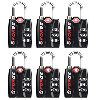 TSA Approved Luggage Locks, Alloy Body, Red Indicator, 1, 2 & 4 Pack