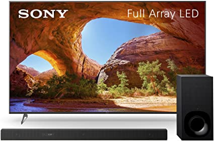 Sony X91J 85 Inch TV: Full Array LED 4K Ultra HD Smart Google TV and Sony Z9F 3.1ch Sound bar with Dolby Atmos and Wireless Subwoofer