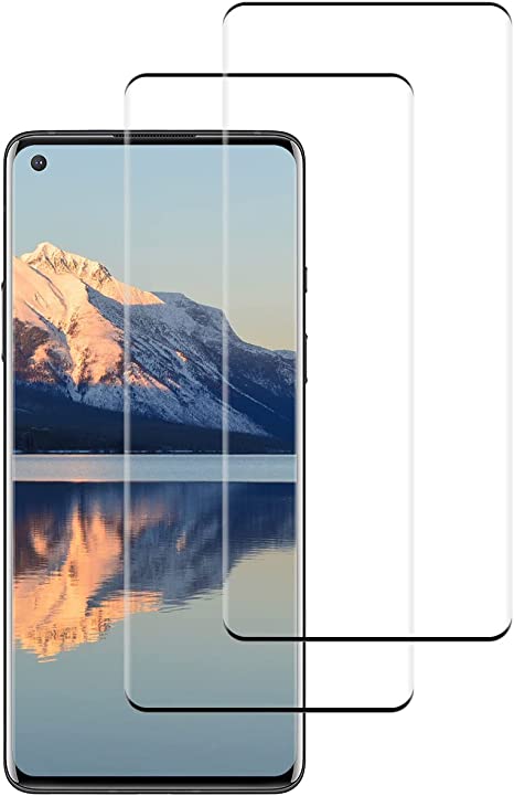POOPHUNS Screen Protector for OnePlus 9 Pro Tempered Glass Film, 3D Full Coverage, Bubble Free, Anti-Scratch, High Sensitivity, Ultra HD Screen Protector-2 Pack