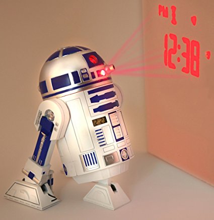 Star Wars Merchandise - R2D2 LED Alarm Clock (Size: 5" x 6")