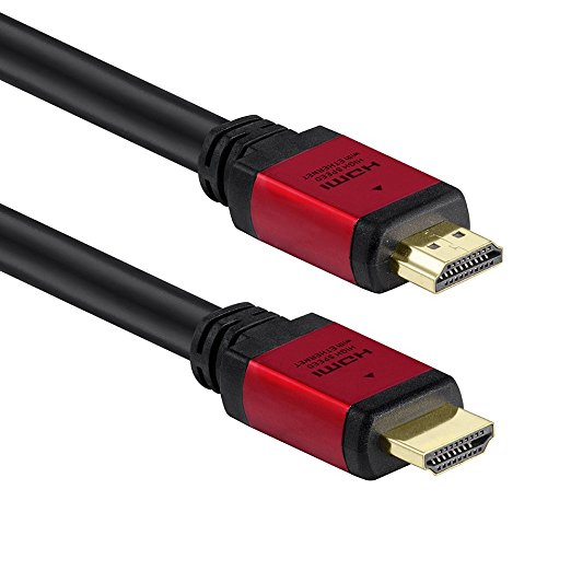 Million HDMI Male to HDMI Male Cable (25 Feet) Connector Gold Plated with Ethernet,1080p,4K,and Audio Return.Good for DVD,TV,Home Theater,Blu-ray Player (Red)