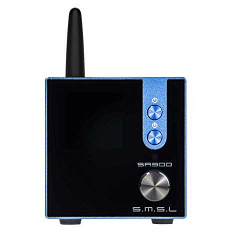 S.M.S.L SA300 Uses Infineon's New Technology Class D Power Amplifier chip，Bluetooth 5.0 with Remote Control (Blue)