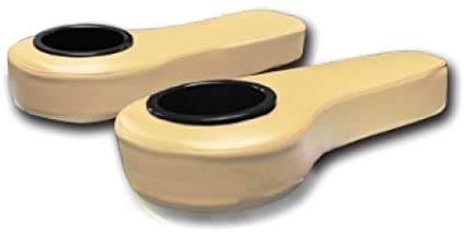 Universal Golf Cart Rear Seat Arm Rests with Cup Holders - Beige