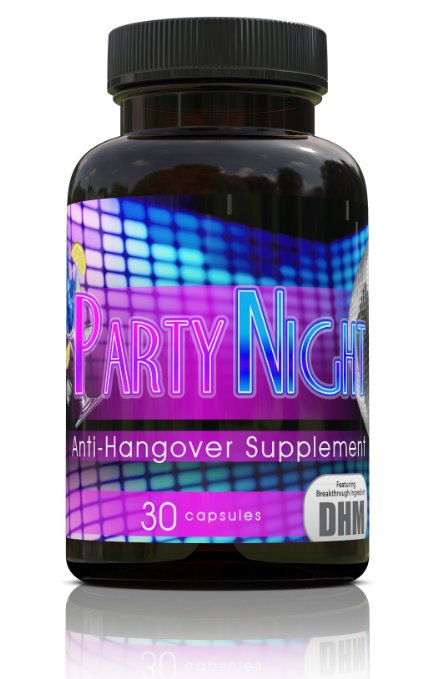 Party Night Anti-Hangover Supplement  300mg Dihydromyricetin DHM  Your Best Solution to Live Without a Hangover