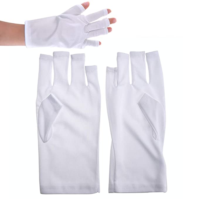 AORAEM Gel Manicures Glove,Nail Art Fingerless Manicure Short Gloves for Women(Short)