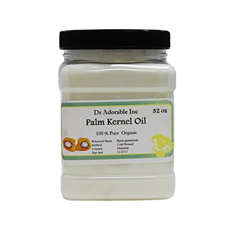 Palm Kernel Oil Pure Cold Pressed Organic 32 Oz / 1 Quart