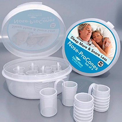 Nose-ProCones Sleep Relief, Sleep Apnea Snoring, Stop Snoring Devices & Anti – Snore Solutions by Sleep More - Nose-ProCones. A Two Size/Set of 4.