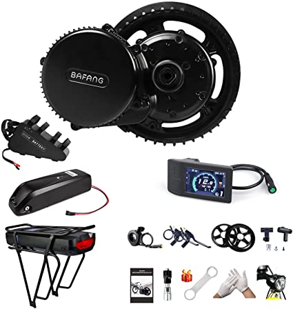 BAFANG BBS02B 48V 750W Motor : Electric Bike Mid Drive Kit with Display & Battery (Optional), 8fun EBike Conversion Kit for Mountain Road Folding Snow Bikes with 68mm Bottom Bracket