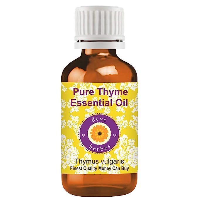 Deve Herbes Pure Thyme Essential Oil (Thymus vulgaris) Steam Distilled 30ml