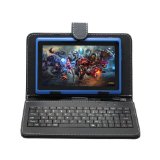 IRULU 7 Inch Tablet PC with Keyboard Case Android 42 Jelly Bean Dual Core 8GB Blue Tablet With Black Keyboard Case
