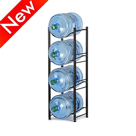 Nandae Water Cooler Jug Rack, 4-Tier Heavy Duty Water Bottle Holder Storage Rack for 5 Gallon Water Dispenser, Save Space