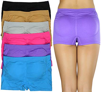 ToBeInStyle Women's Pack of 6 Padded Boyshorts