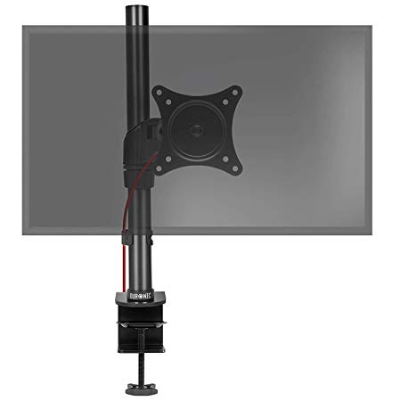 Duronic Monitor Arm Stand DM451X1 | Single PC Desk Mount | Solid Steel | Height Adjustable | For One 15-27 LED LCD Screen | VESA 75/100 | 13kg Per Screen | Tilt -20°/-20°, Rotate 360°