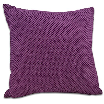 Just Contempo Chenille Filled Cushion - Purple, 22 x 22 Inches