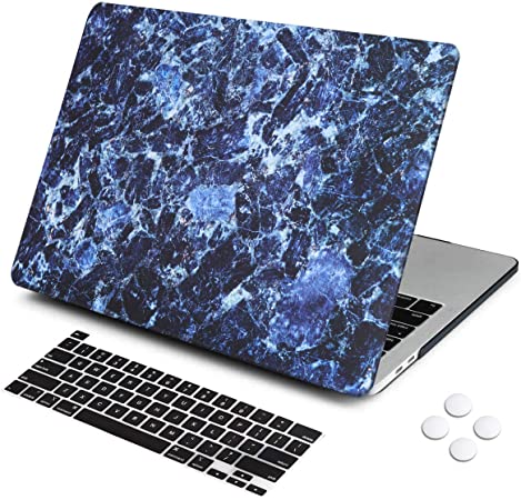 DQQH MacBook Pro 16 inch Case A2141 Release 2019 Ultra Thin MacBook Hard Shell Case with Keyboard Cover for Newest MacBook Pro 16 inch with Touch Bar/ID,Dark Blue