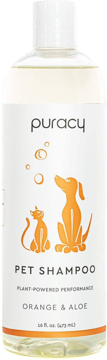 Puracy Natural Pet Shampoo & Conditioner, Biotin-Enriched, Odor Eliminating, Moisturizing Soap for Dogs & Cats, 16 Ounce