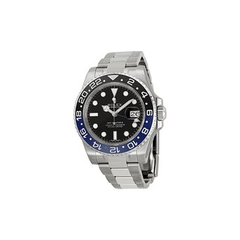 Rolex GMT Master II Black Dial Stainless Steel Mens Watch 116710BLNR