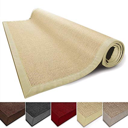 casa pura Sisal Rug Runner - 100% Natural Fiber Area Rug | Non-Skid Rustic Entryway Rug, Living Room Carpet or Kitchen Rugs and Sizes | Natural - 2.5' x 6'