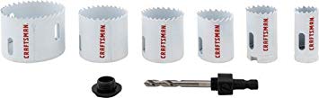 CRAFTSMAN Hole Saw Kit, Bi-Metal Set, 7-Piece (CMAH1SET7)