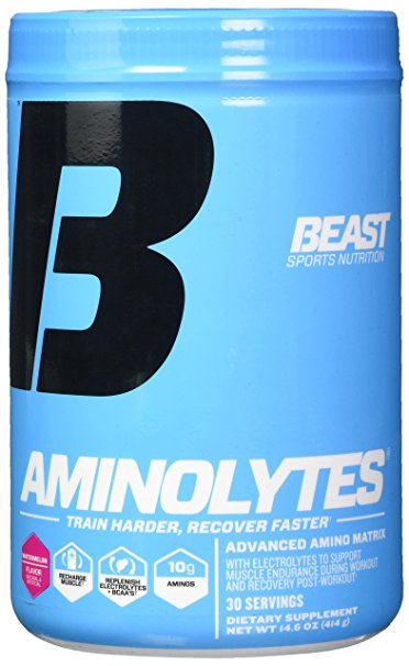 Beast Sports Nutrition, Aminolytes Advanced Amino Matrix, Watermelon, 14.6 Ounce