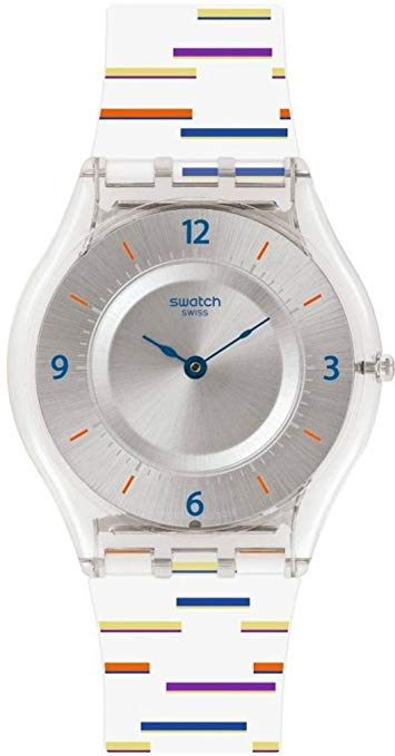 Swatch Women's Digital Quartz Watch with Plastic Strap SFE108