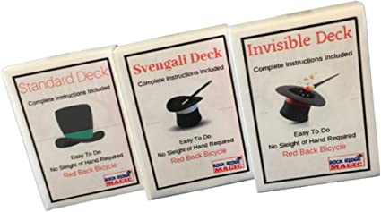 Rock Ridge Magic Magic Masters Combo: Invisible, Svengali and a Standard Deck Deception Trick Kit Red Back
