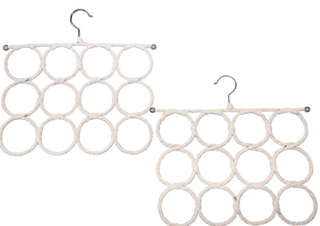 Specialty Styles - Two Pack Scarf Hanger. Space Saver, Snag Free, Hanger for Accessories. Use in Closet, Scarf Hanger on a Wall or Scarf Holder Over the Door. Also Can Be Used As a Tie Rack Holder or for Leggings