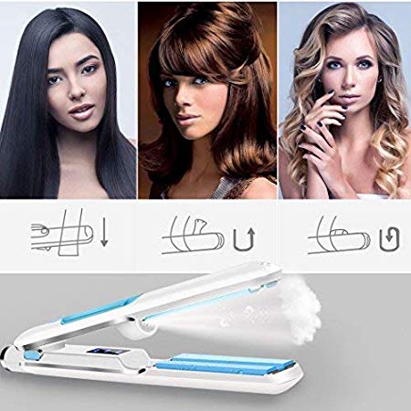 Steam Hair Straightener Flat Iron, inkint 1.2 Inch Professional Hair Iron Ionic Ceramic Straightening Iron for All Hair Types with Adjustable Temperature Dual Voltage