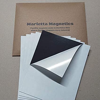Marietta Magnetics - 100 Magnetic Sheets of 4" x 6" Adhesive 20 mil