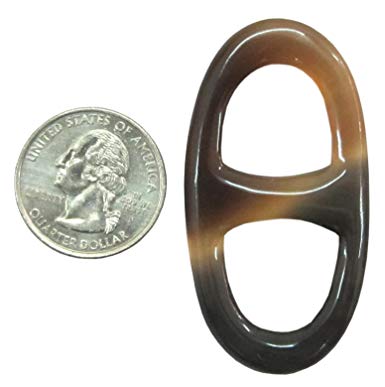 Marycrafts Size 4 Buffalo Horn Scarf Ring Scarf Clip Scarf Slides Handmade 5.7x2.9 Cm