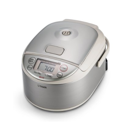 Tiger JAY-A55U-CU 3-Cup (Uncooked) Micom Rice Cooker and Warmer, Stainless Steel Silver