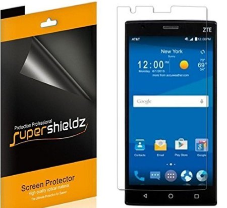 [6-Pack] SUPERSHIELDZ- Anti-Bubble High Definition Clear Screen Protector For ZTE Zmax 2 (AT&T)   Lifetime Replacements Warranty - Retail Packaging