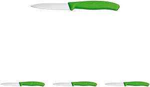 Victorinox 3.25 Inch Swiss Classic Paring Knife with Straight Edge, Spear Point, Green (Pack of 4)