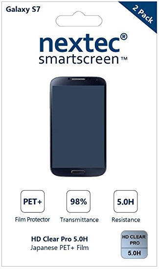 Galaxy S7 Screen Protector, (2 Pack) Nextec® Galaxy S7 Screen Protector for Samsung Galaxy S7 (HD Clear Pro 5.0H) PET Film - Premium Pack