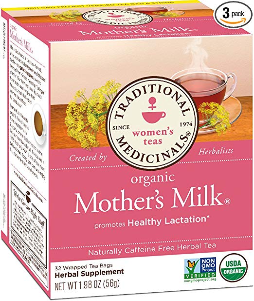 Traditional Medicinals Organic Mother’s Milk Women's Tea, 32 Tea Bags (Pack of 3)